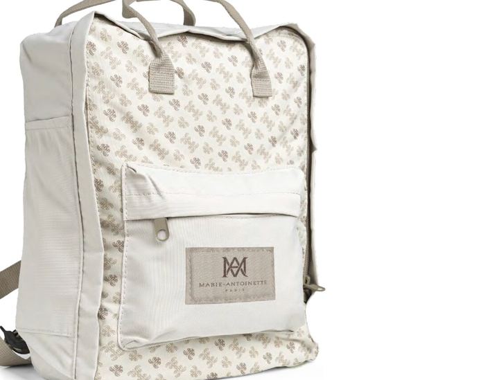 Cream patterned backpack