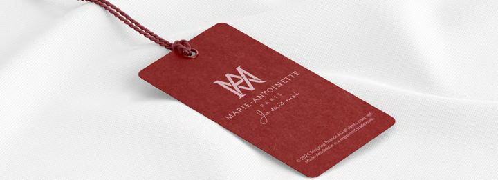 Burgundy leather hangtag