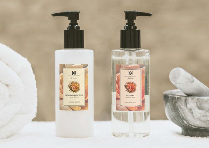 Perfume and body care bottles