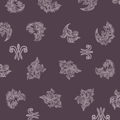 Akanthusblätter auf Pflaume — Muster aus dem Marie-Antoinette Style Guide