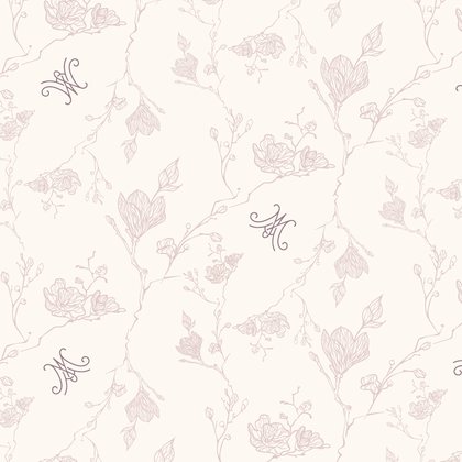 Magnolienranken mit dem MA-Monogramm — Muster aus dem Marie-Antoinette Style Guide