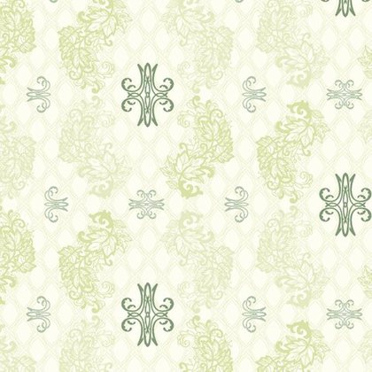 Grünes Gartenornament — Muster aus dem Marie-Antoinette Style Guide